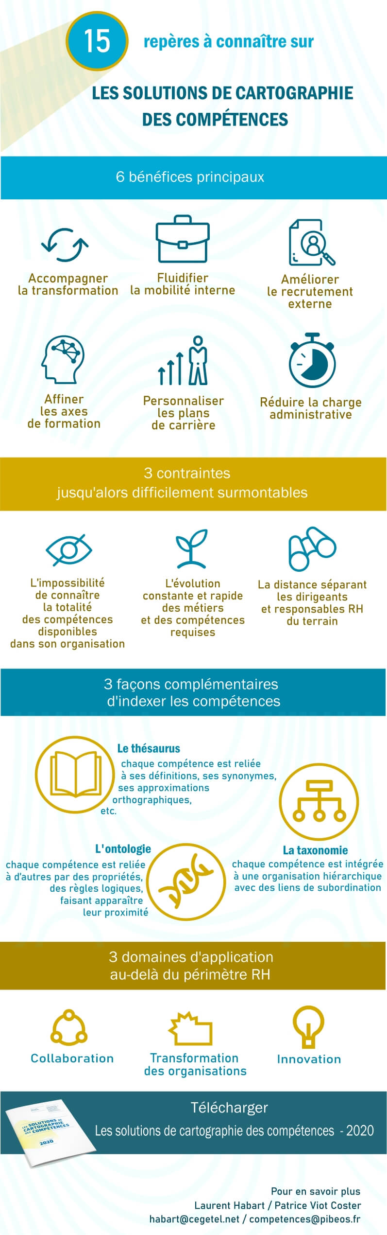 Infographie "Les solutions de cartographie des compétences"